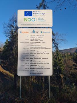 Gradbiščna tabla_Kanalizacija Begunje